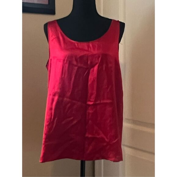 Nordstrom 100% red silk tank top - Picture 1 of 5
